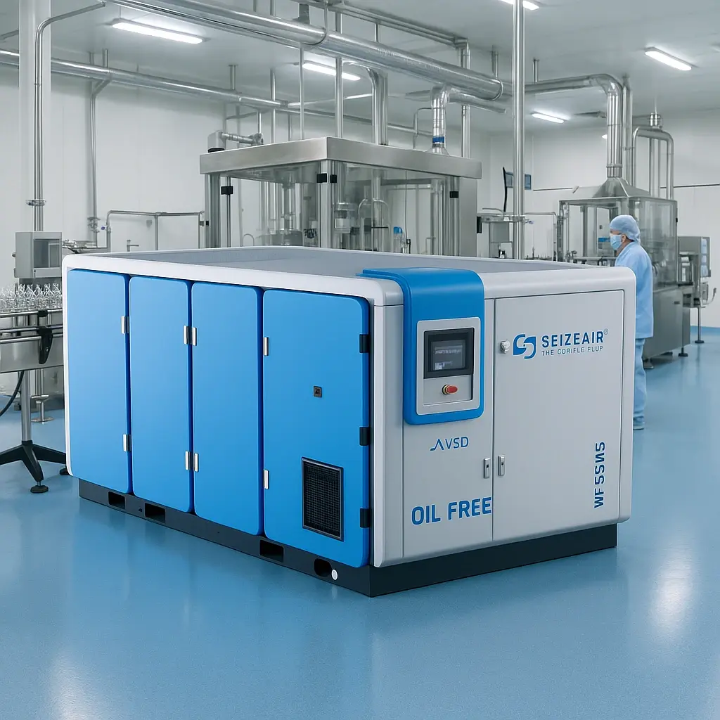 Pm Vsd Dry Type Oil Free Screw Air Compressor