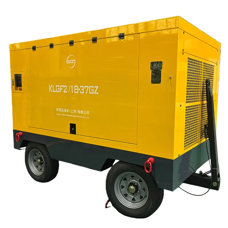 Trailer Mounted Portable Air Compressor